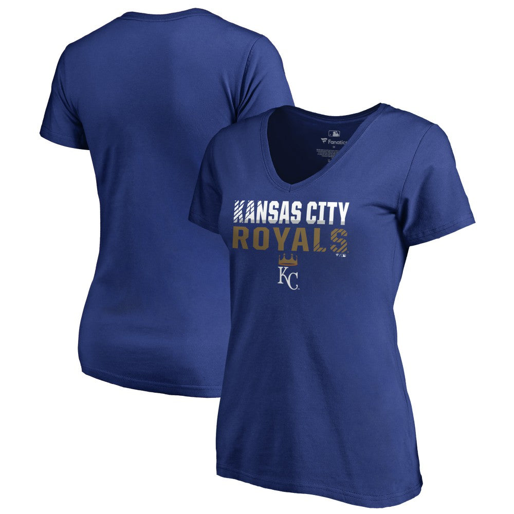 Kansas City Royals Women's Fade Out V-Neck T-Shirt - MLB