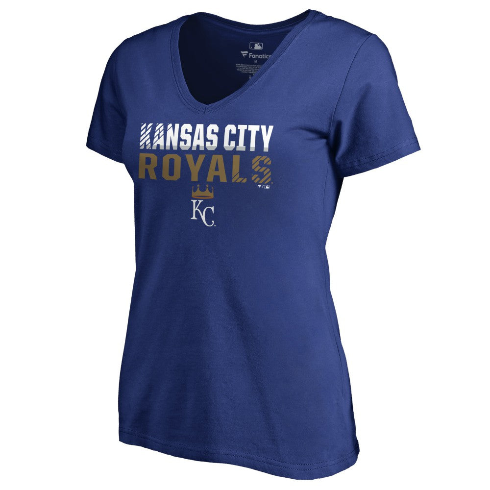 Kansas City Royals Women's Fade Out V-Neck T-Shirt - MLB