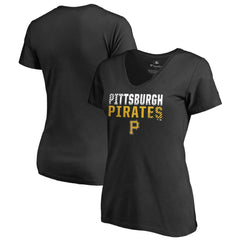 Pittsburgh Pirates Women's Fade Out V-Neck T-Shirt - MLB