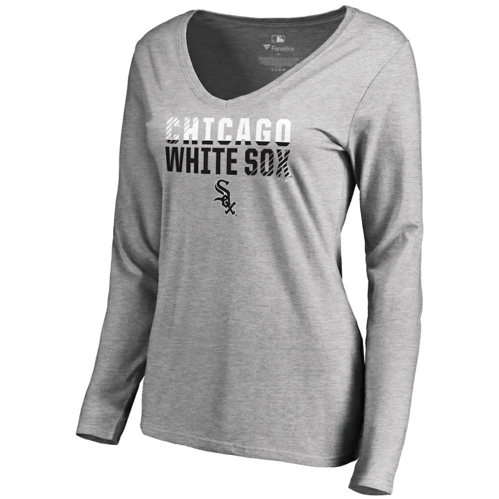 Chicago White Sox Women's Fade Out V-Neck Long Sleeve T-Shirt - MLB
