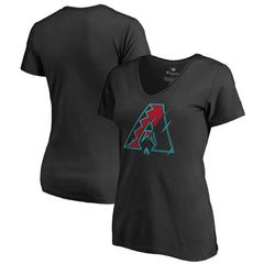Arizona Diamondbacks Women's X-Ray V-Neck T-Shirt - MLB