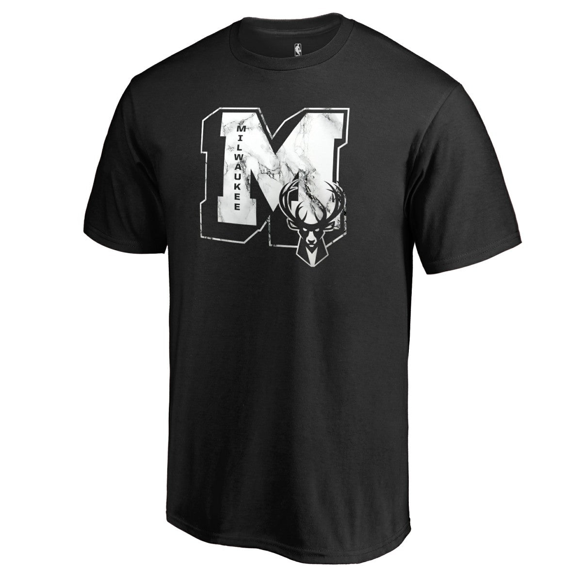 Milwaukee Bucks Letterman T-Shirt Black - NBA