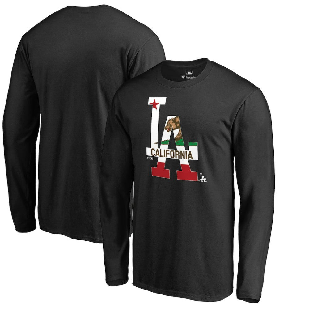 Los Angeles Dodgers Hometown Collection Cali Flag Long Sleeve T-Shirt - MLB