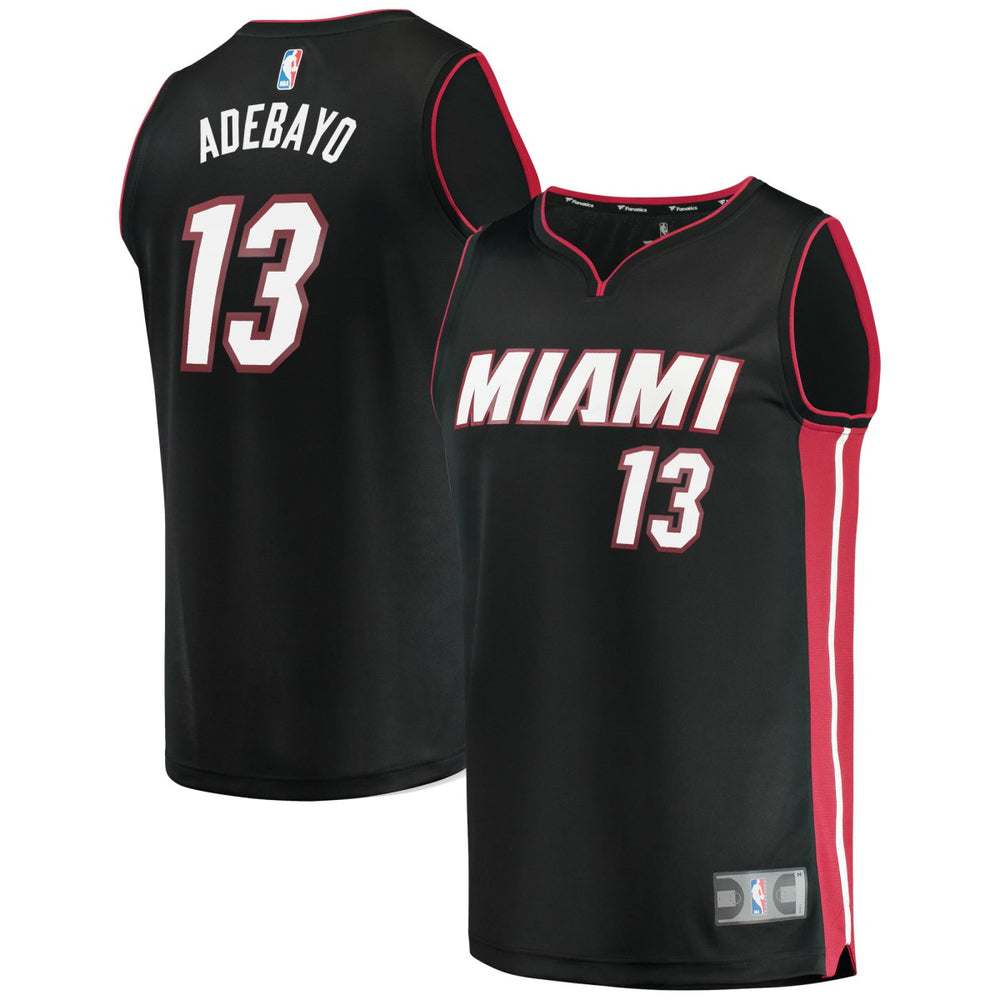 Bam Adebayo Miami Heat Fast Break Replica Player Jersey Icon Edition Black - NBA