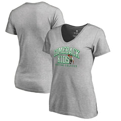 Boston Celtics Women's Comeback Kids V-Neck T-Shirt Heathered Gray - NBA