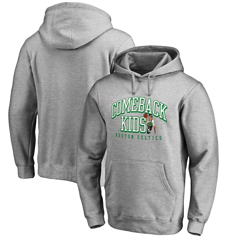 Boston Celtics Comeback Kids Pullover Hoodie Heathered Gray - NBA