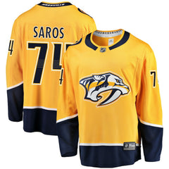 Juuse Saros Nashville Predators Fanatics Breakaway Player Jersey - Gold - NHL