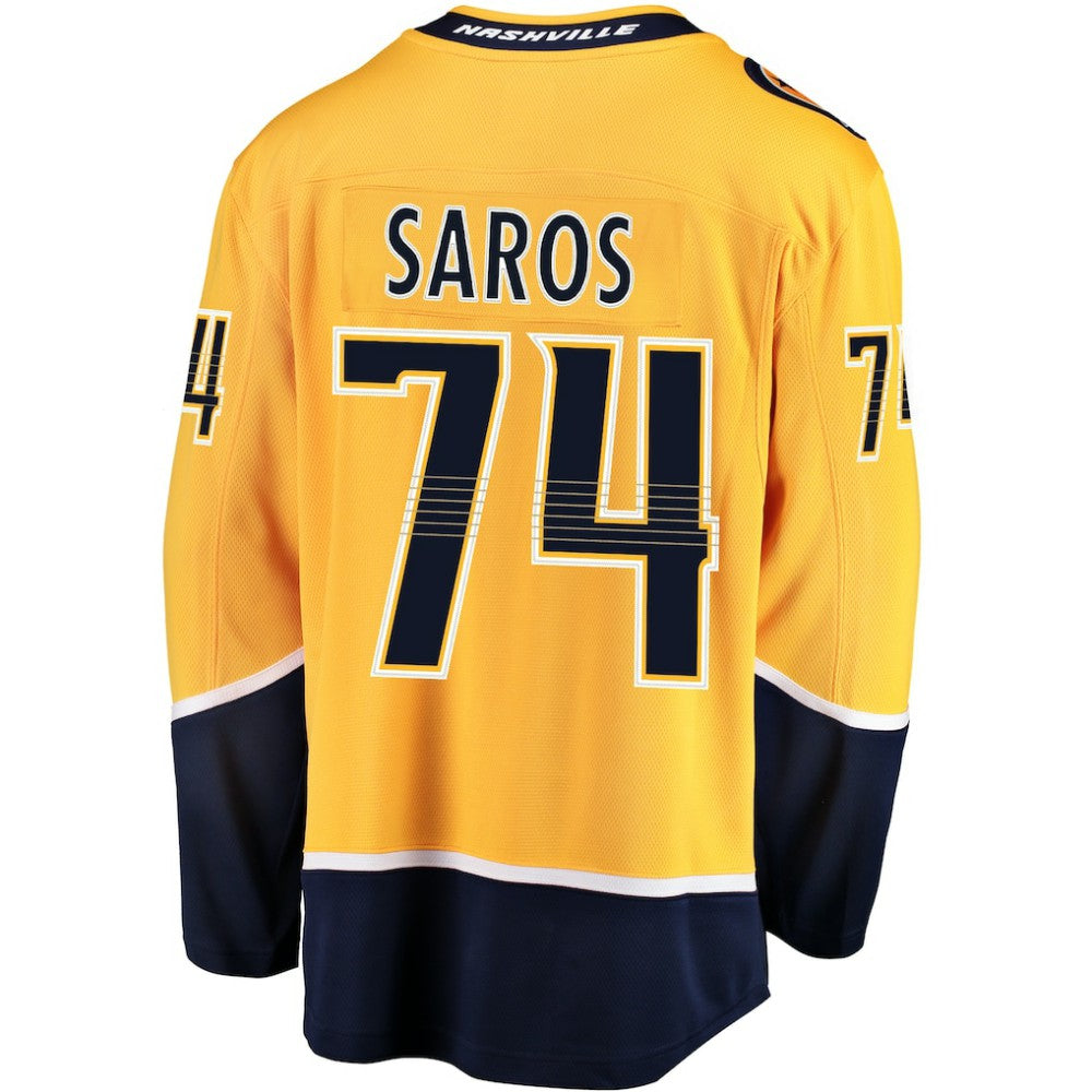 Juuse Saros Nashville Predators Fanatics Breakaway Player Jersey - Gold - NHL