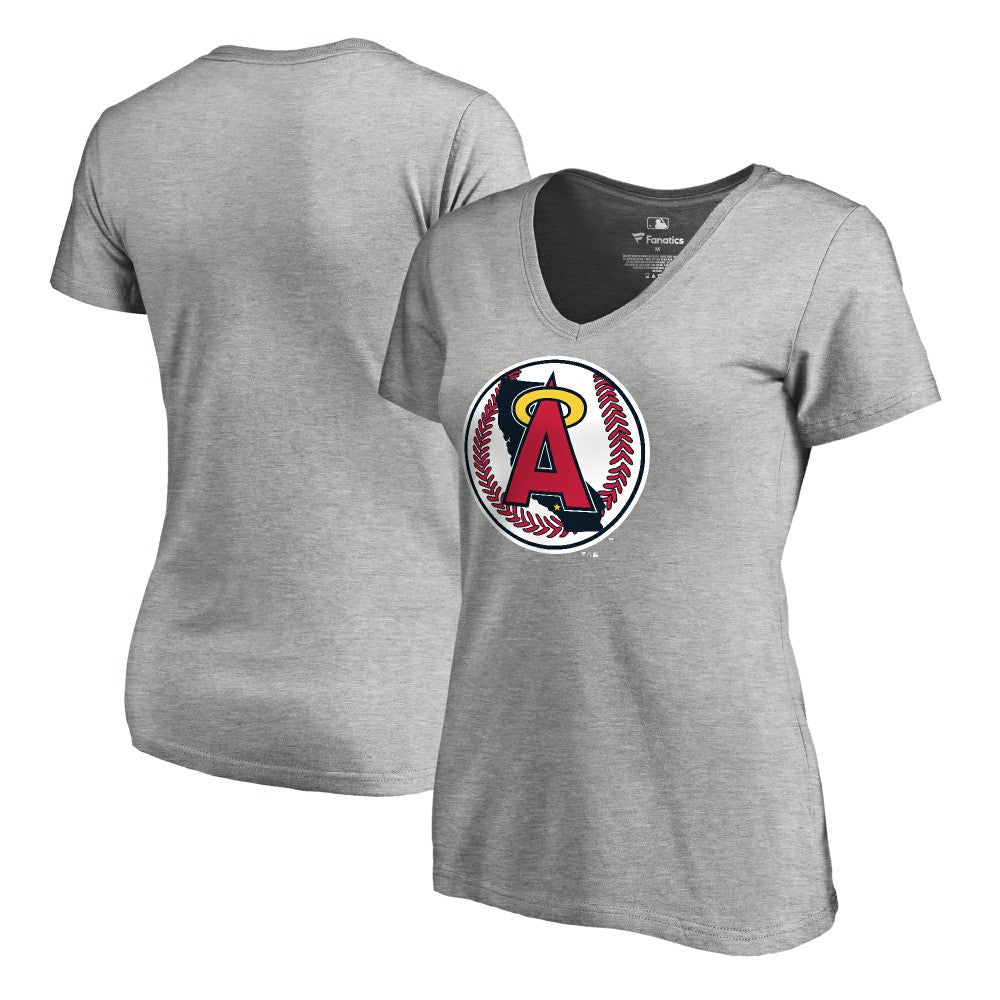 California Angels Women's Cooperstown Collection Vintage Forbes V-Neck T-Shirt - MLB