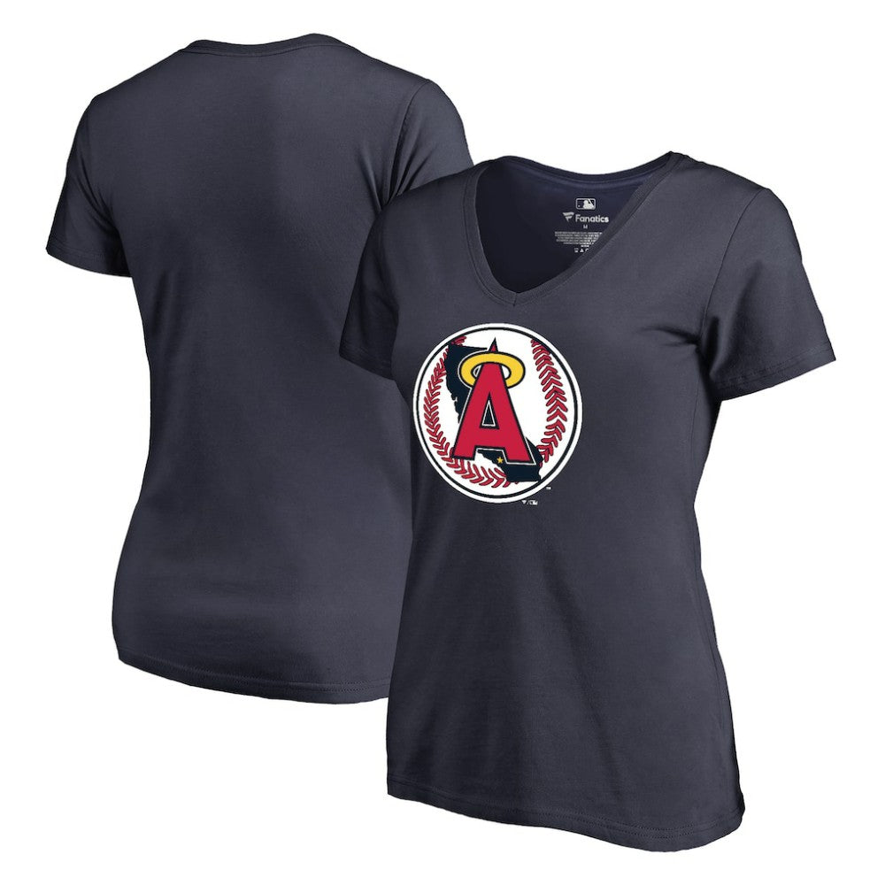 California Angels Women's Cooperstown Collection Vintage Forbes V-Neck T-Shirt - MLB