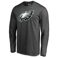 Philadelphia Eagles Primary Logo Long Sleeve T-Shirt Heathered Charcoal | NFL