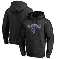 Colorado Rockies Team Lockup Fitted Pullover Hoodie - MLB
