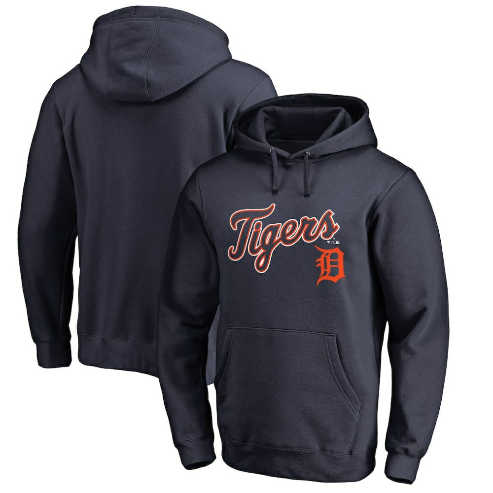 Detroit Tigers Team Lockup Fitted Pullover Hoodie - MLB
