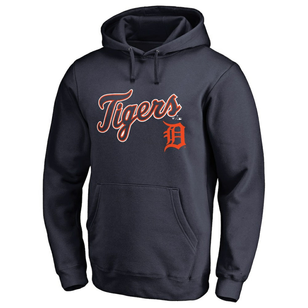 Detroit Tigers Team Lockup Fitted Pullover Hoodie - MLB