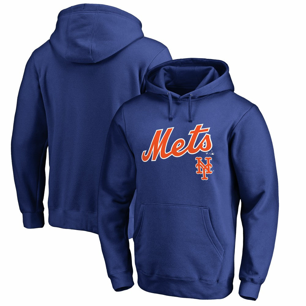 New York Mets Team Lockup Fitted Pullover Hoodie - MLB