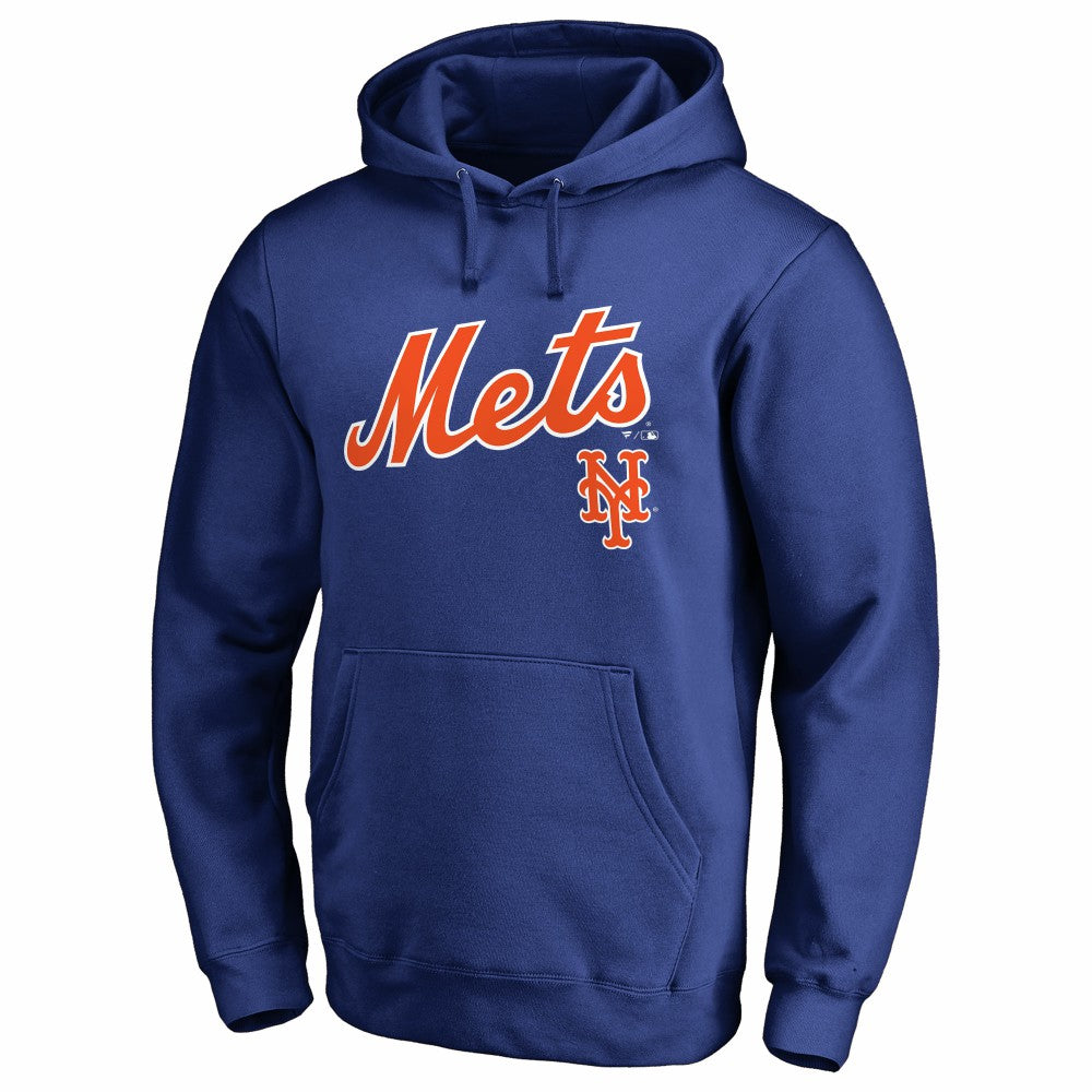 New York Mets Team Lockup Fitted Pullover Hoodie - MLB