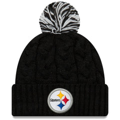 Pittsburgh Steelers New Era Women's Cozy Cable Cuffed Knit Hat Black | NFL