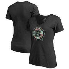 Boston Bruins Women's Lovely V-Neck T-Shirt - Black - NHL