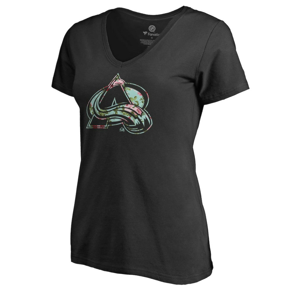 Colorado Avalanche Women's Lovely V-Neck T-Shirt - Black - NHL