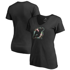 New Jersey Devils Women's Lovely V-Neck T-Shirt - Black - NHL
