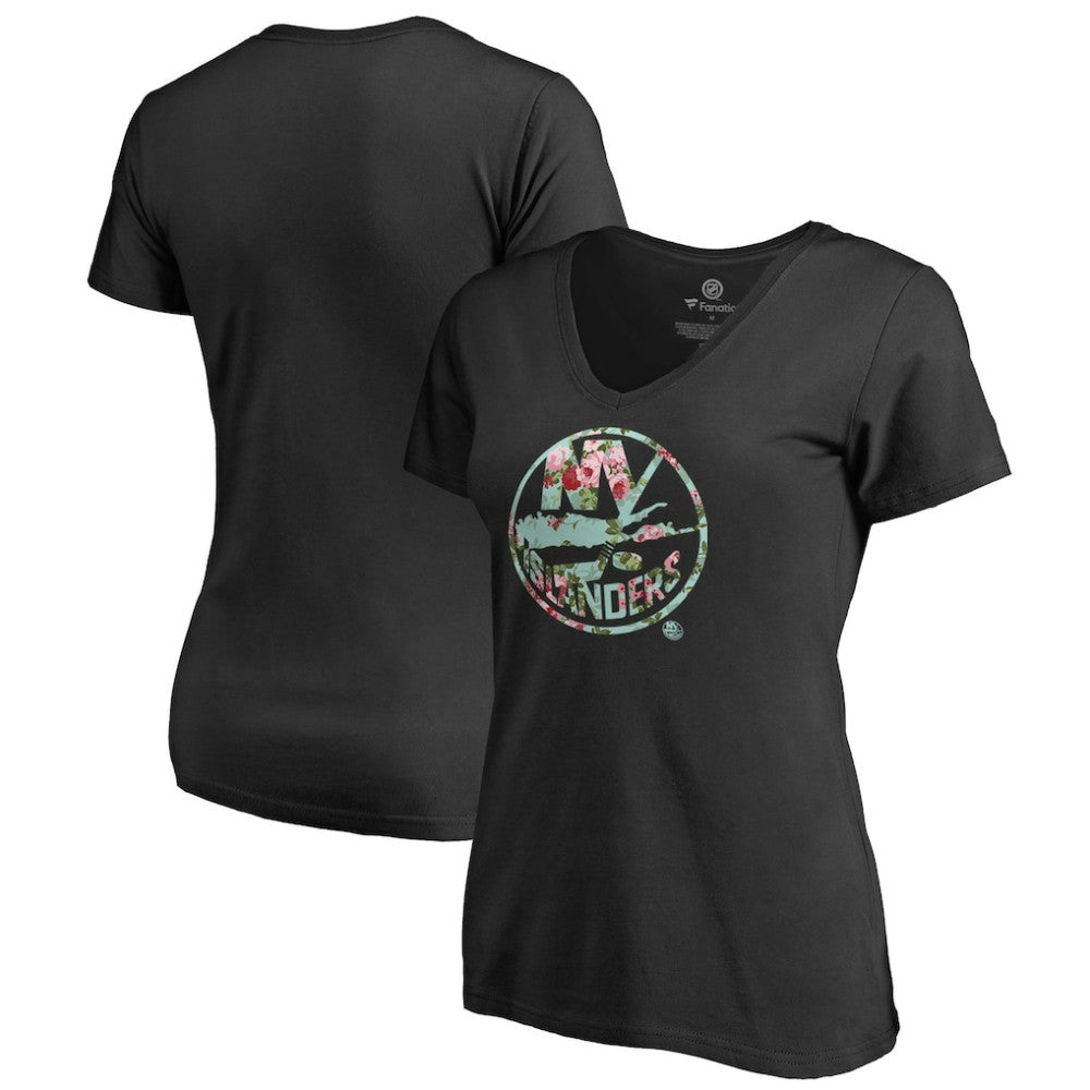 New York Islanders Women's Lovely V-Neck T-Shirt - Black - NHL