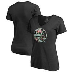 New York Islanders Women's Lovely V-Neck T-Shirt - Black - NHL