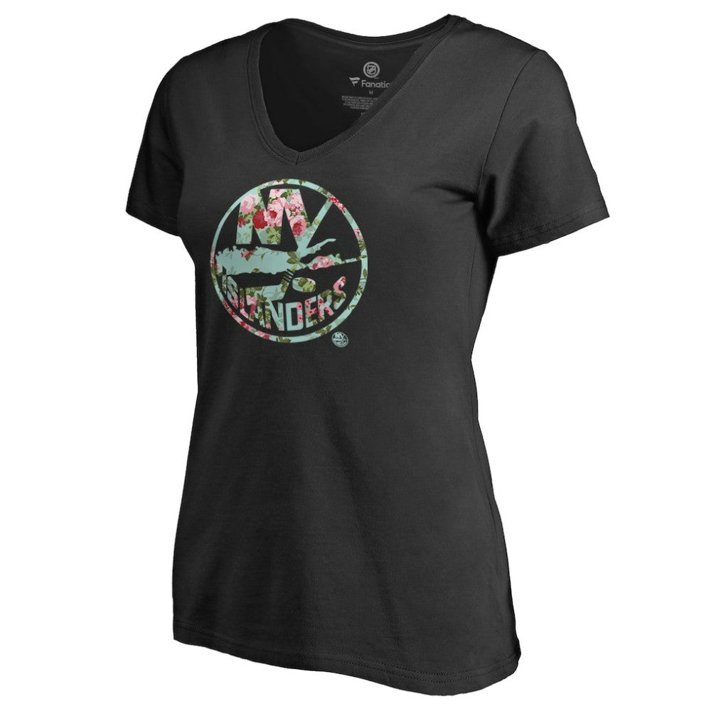 New York Islanders Women's Lovely V-Neck T-Shirt - Black - NHL