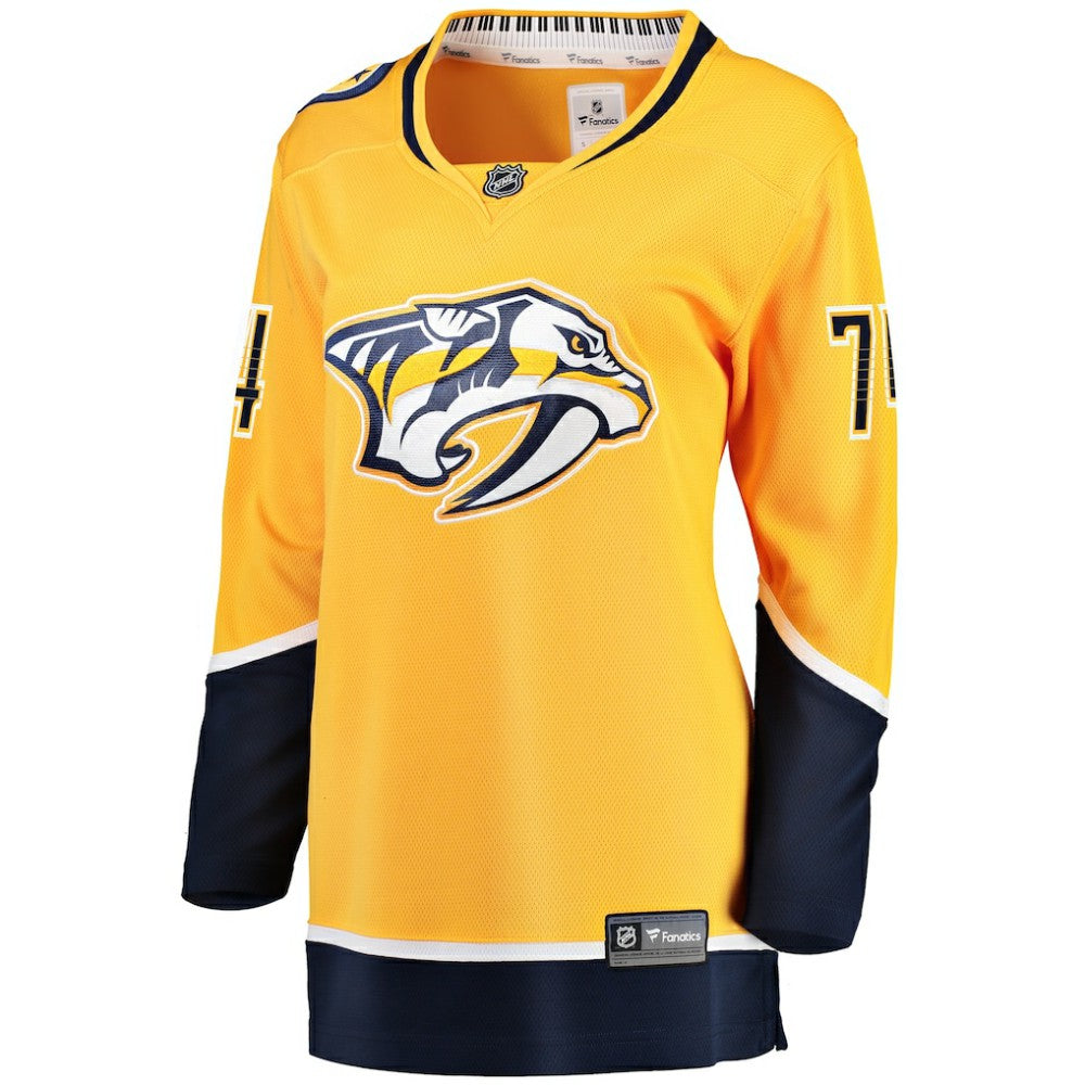 Juuse Saros Nashville Predators Fanatics Women's Breakaway Player Jersey - Gold - NHL