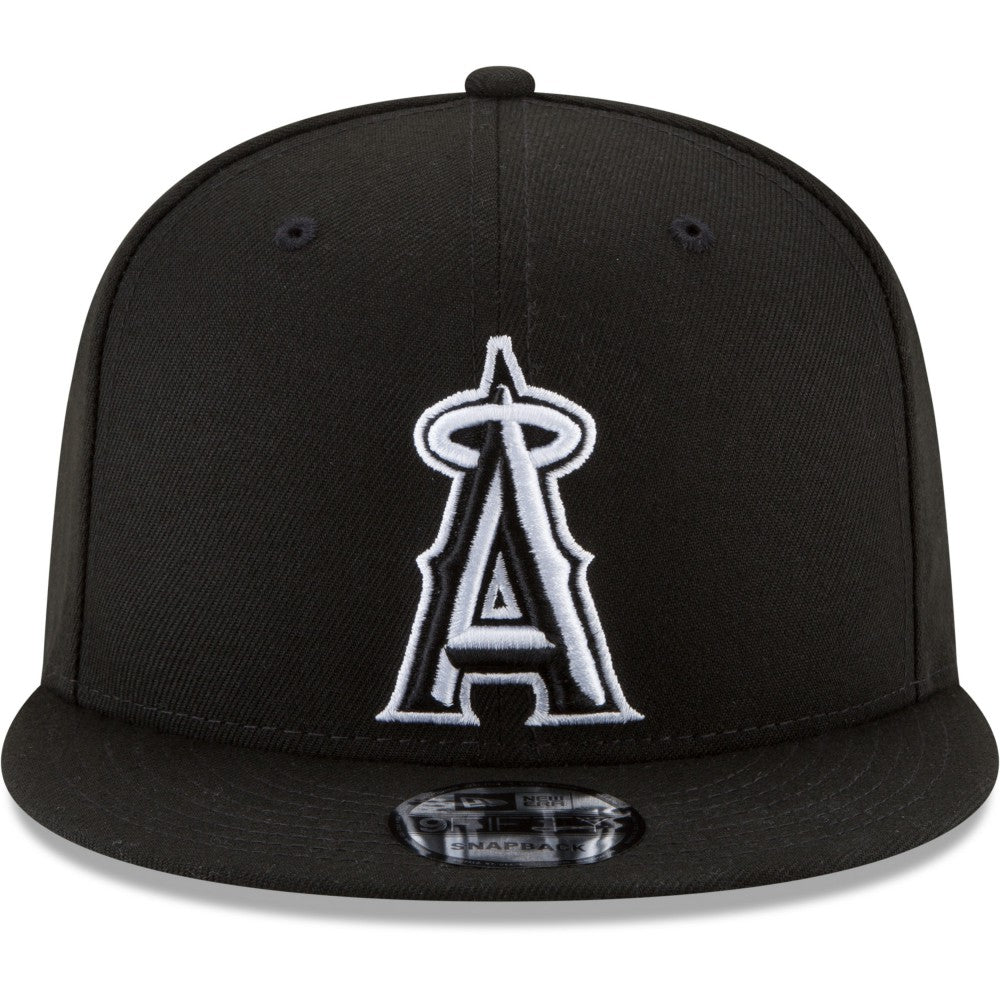 Los Angeles Angels New Era Black & White 9FIFTY Snapback Hat - MLB