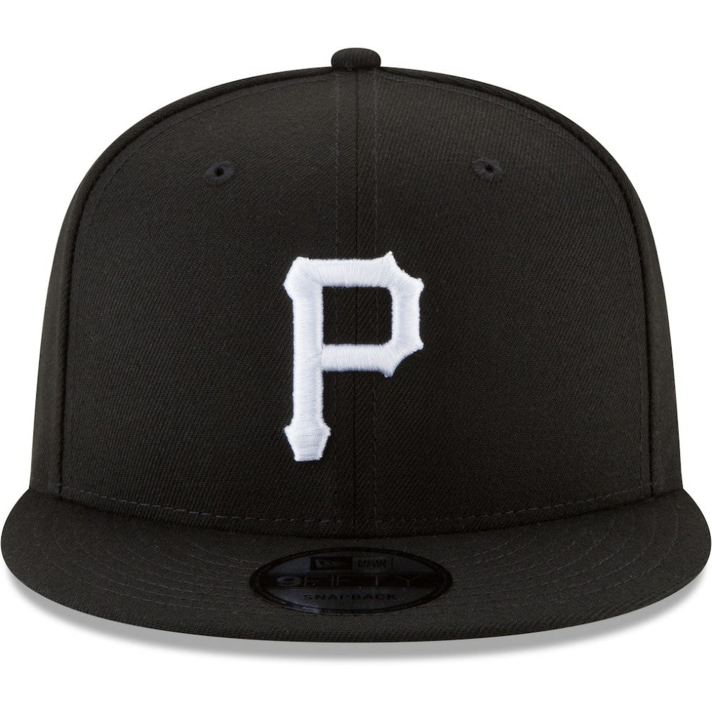 Pittsburgh Pirates New Era Black & White 9FIFTY Snapback Hat - MLB