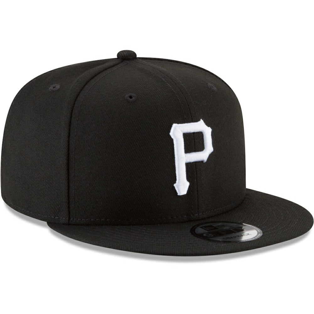 Pittsburgh Pirates New Era Black & White 9FIFTY Snapback Hat - MLB