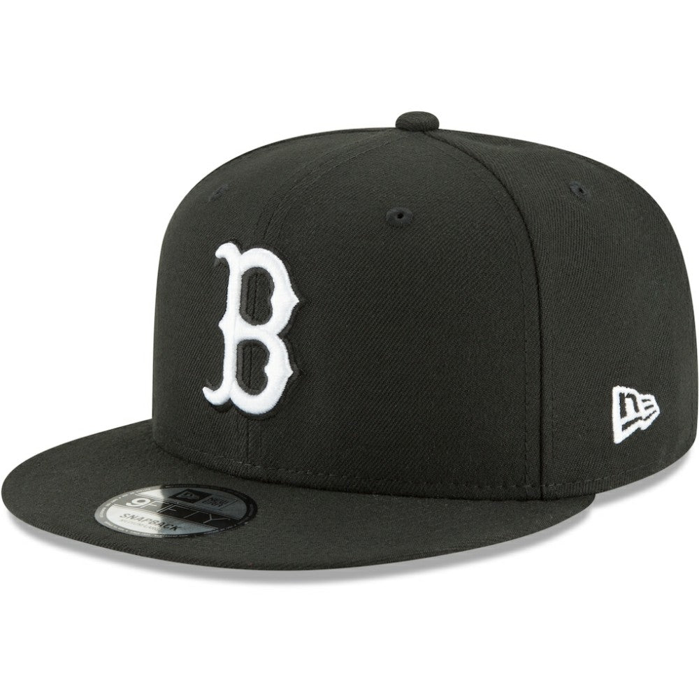 Boston Red Sox New Era Black & White 9FIFTY Snapback Hat - MLB