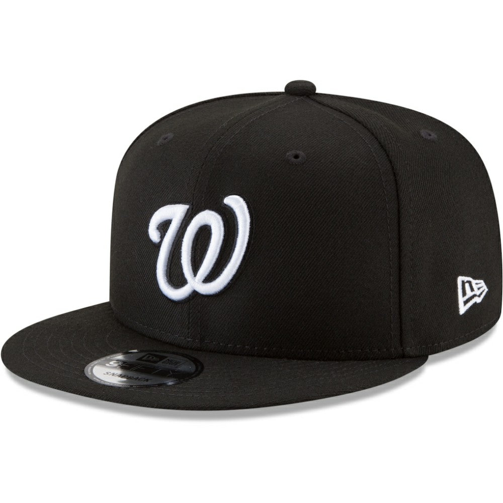 Washington Nationals New Era Black & White 9FIFTY Snapback Hat - MLB