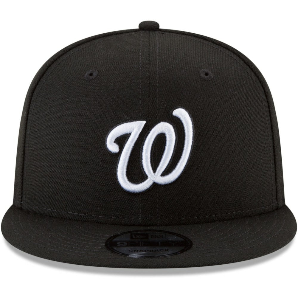 Washington Nationals New Era Black & White 9FIFTY Snapback Hat - MLB