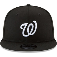 Washington Nationals New Era Black & White 9FIFTY Snapback Hat - MLB