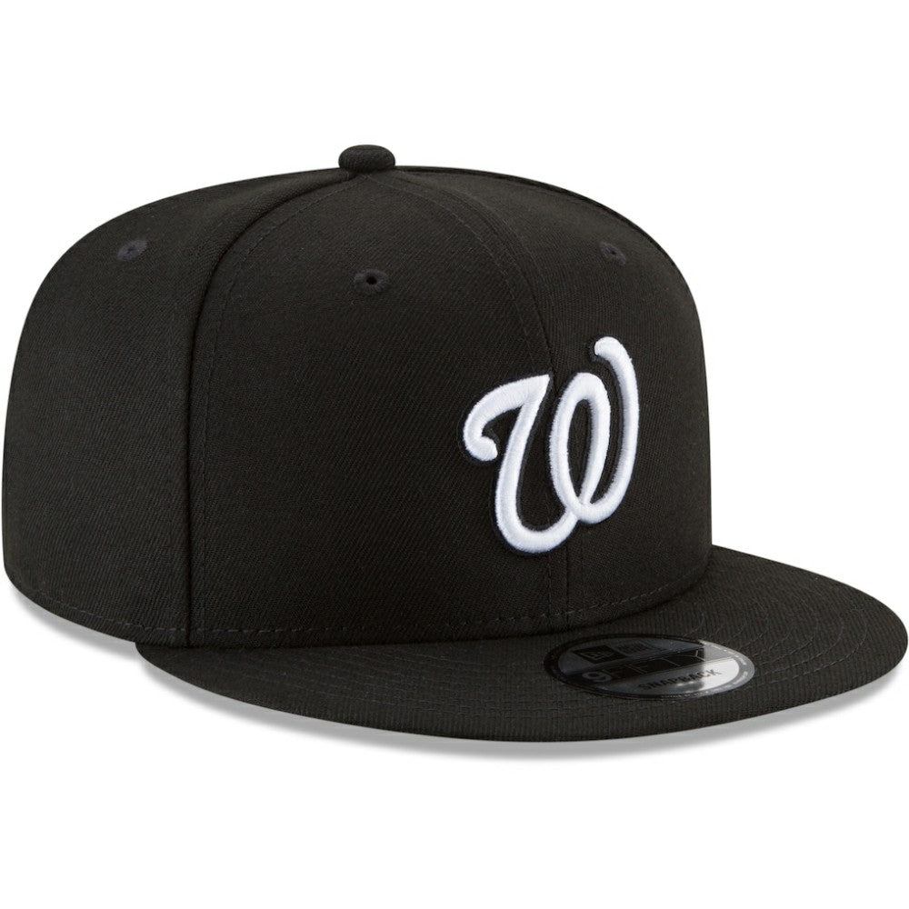 Washington Nationals New Era Black & White 9FIFTY Snapback Hat - MLB