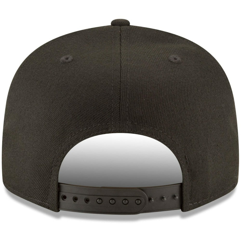 Texas Rangers New Era Black on Black 9FIFTY Team Snapback Adjustable Hat - MLB