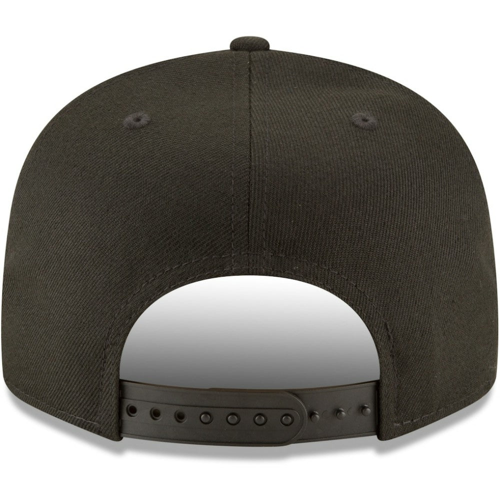 Cincinnati Reds New Era Black on Black 9FIFTY Team Snapback Adjustable Hat - MLB