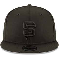 San Francisco Giants New Era Black on Black 9FIFTY Team Snapback Adjustable Hat - MLB