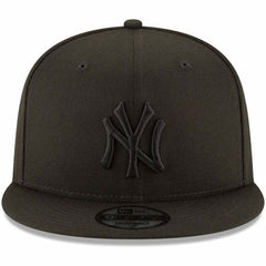 New York Yankees New Era Black on Black 9FIFTY Team Snapback Adjustable Hat - MLB