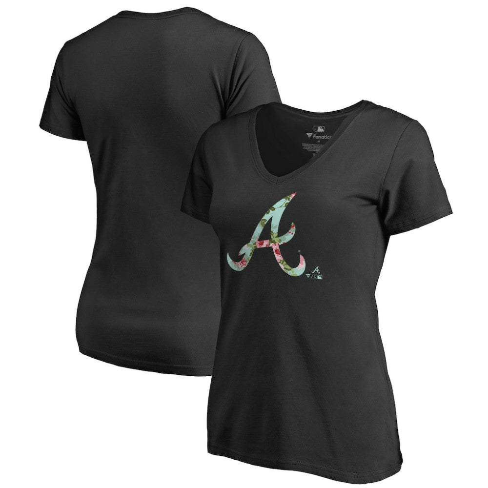 Atlanta Braves Women's Lovely V-Neck T-Shirt - MLB