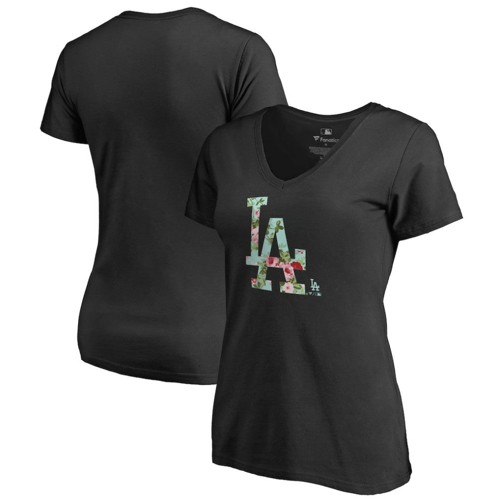 Los Angeles Dodgers Women's Lovely V-Neck T-Shirt - MLB