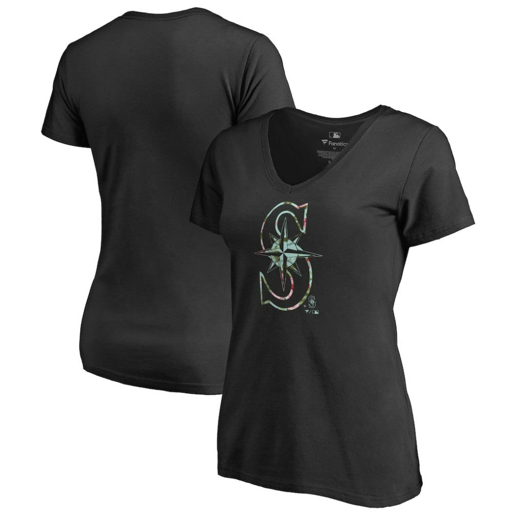 Seattle Mariners Women's Lovely V-Neck T-Shirt - MLB