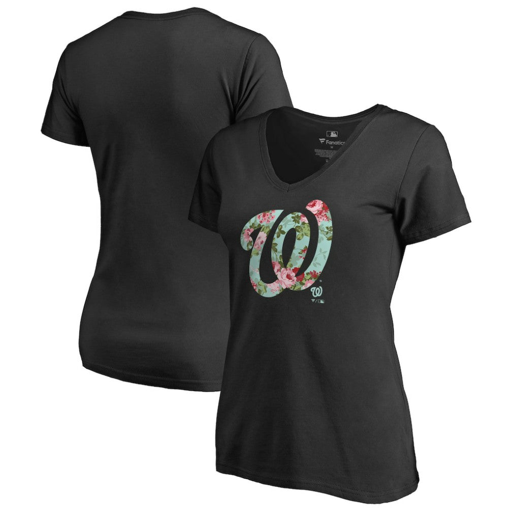 Washington Nationals Women's Lovely V-Neck T-Shirt - MLB