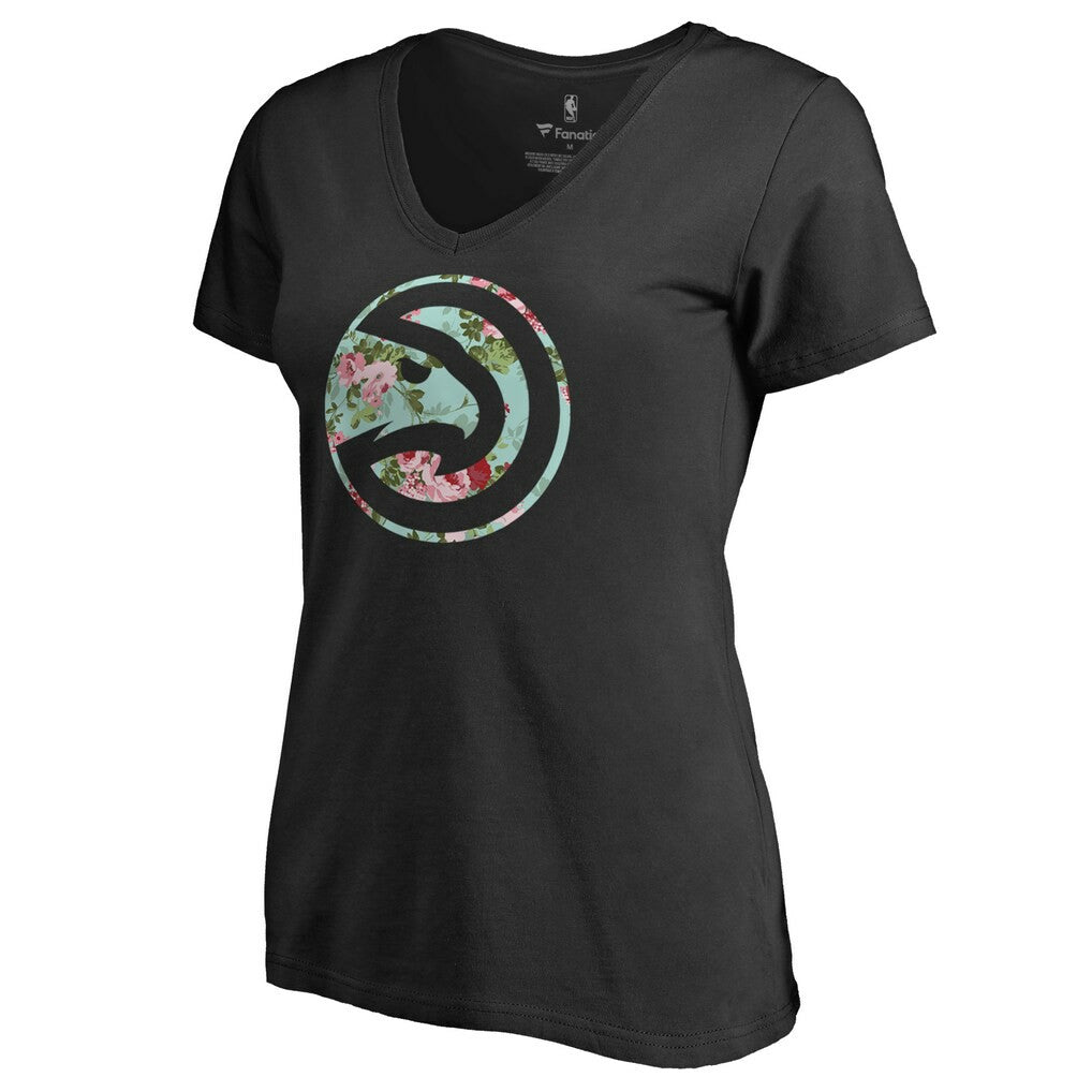 Atlanta Hawks Lovely V-Neck T-Shirt Black - NBA
