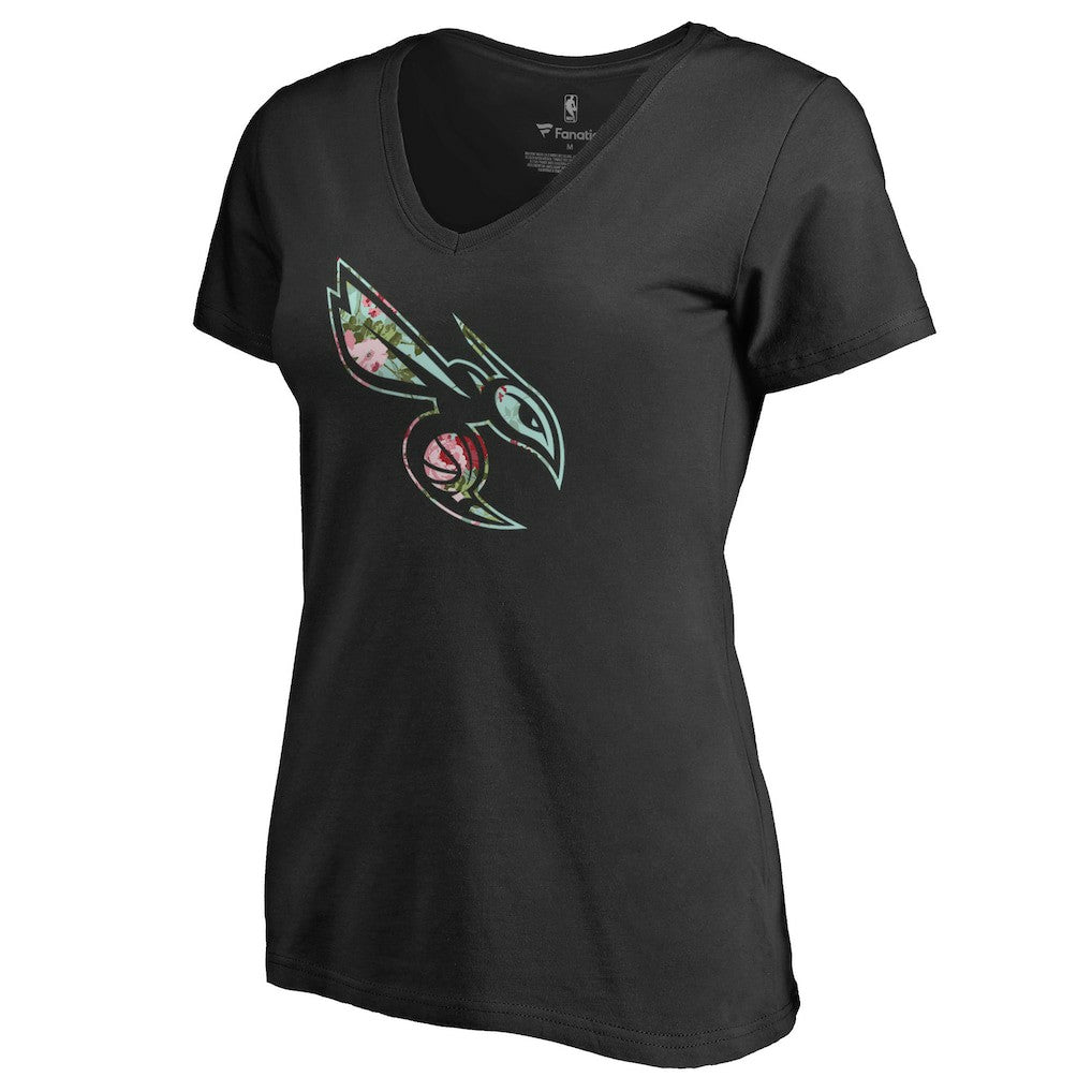 Charlotte Hornets Lovely V-Neck T-Shirt Black - NBA
