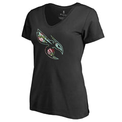 Charlotte Hornets Lovely V-Neck T-Shirt Black - NBA