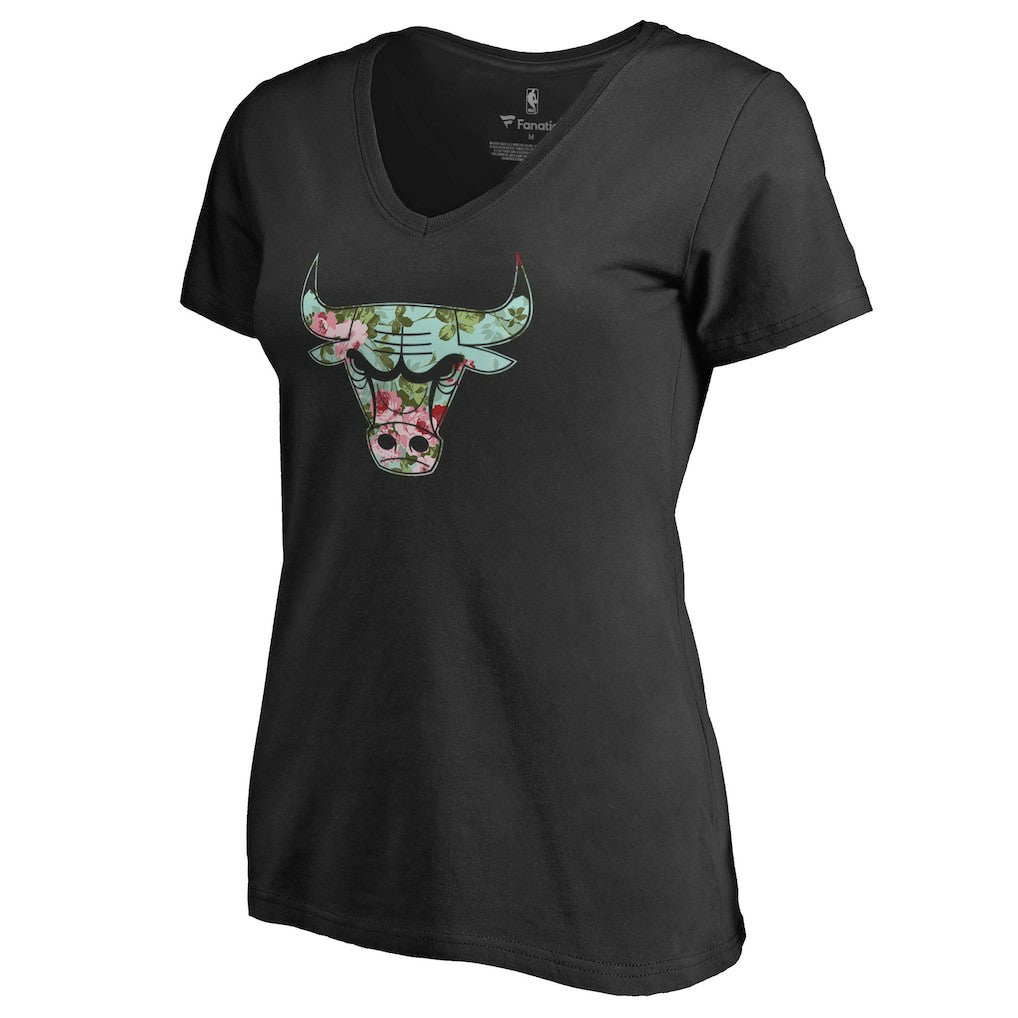 Chicago Bulls Lovely V-Neck T-Shirt Black - NBA