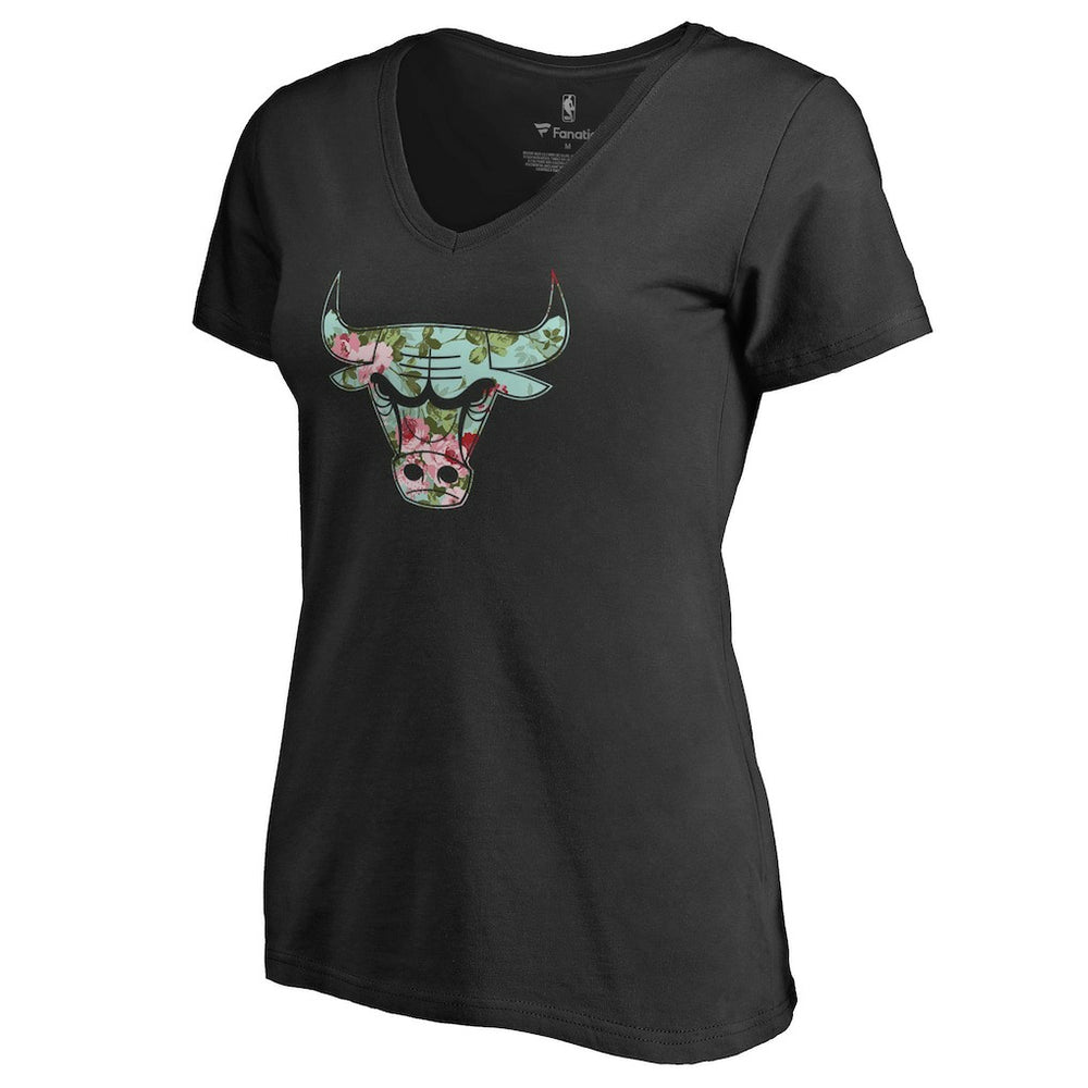 Chicago Bulls Lovely V-Neck T-Shirt Black - NBA
