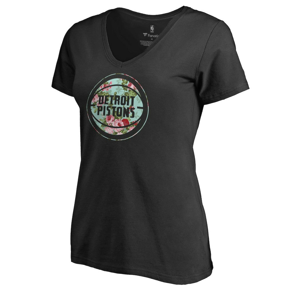 Detroit Pistons Lovely V-Neck T-Shirt Black - NBA
